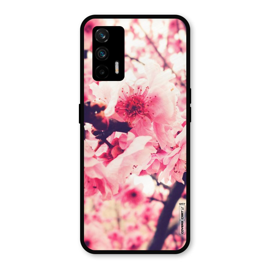 Pretty Pink Flowers Metal Back Case for Realme GT 5G