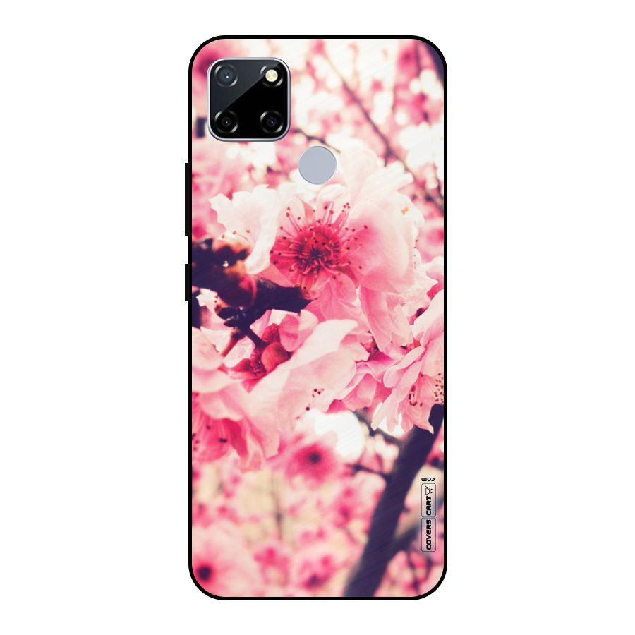 Pretty Pink Flowers Metal Back Case for Realme Narzo 20