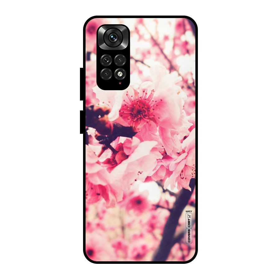 Pretty Pink Flowers Metal Back Case for Redmi Note 11 Pro