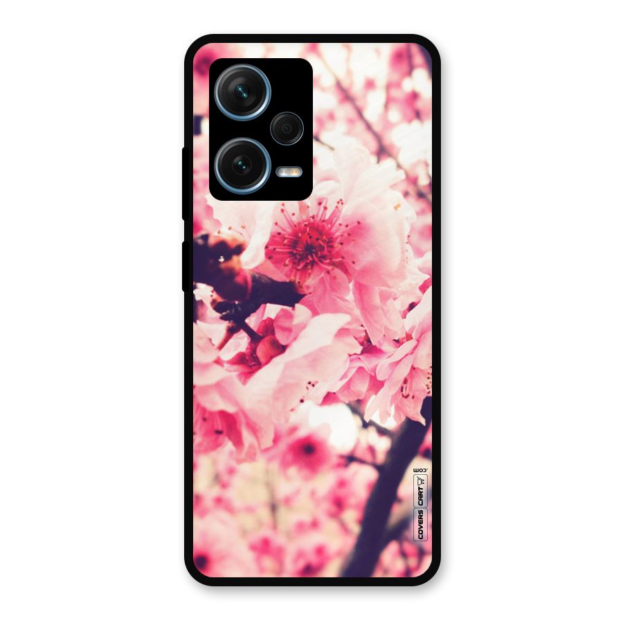 Pretty Pink Flowers Metal Back Case for Redmi Note 12 Pro Plus 5G