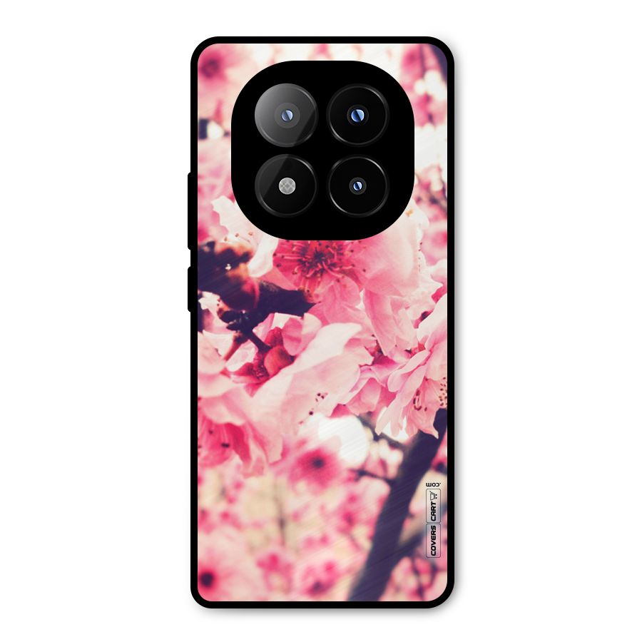 Pretty Pink Flowers Metal Back Case for Redmi Note 14 Pro Plus 5G