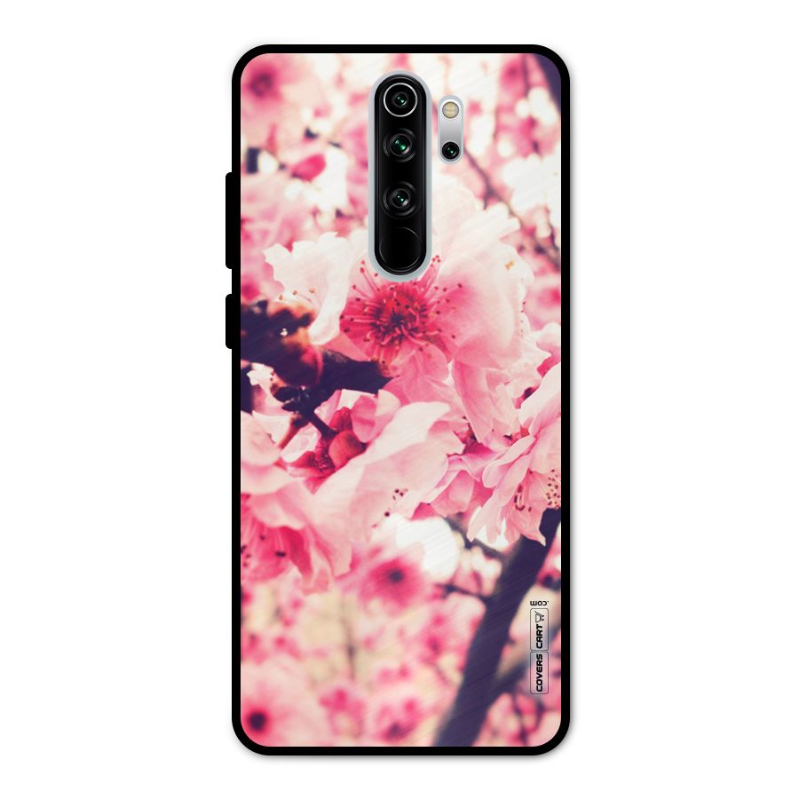 Pretty Pink Flowers Metal Back Case for Redmi Note 8 Pro