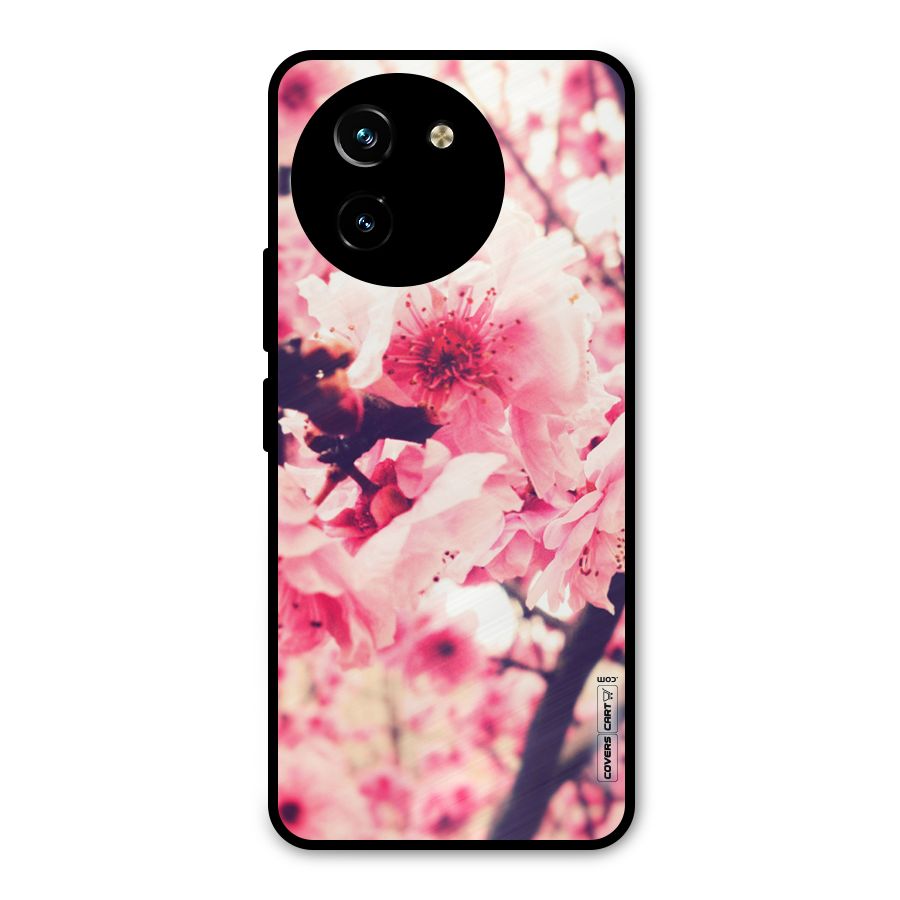 Pretty Pink Flowers Metal Back Case for Vivo T3x