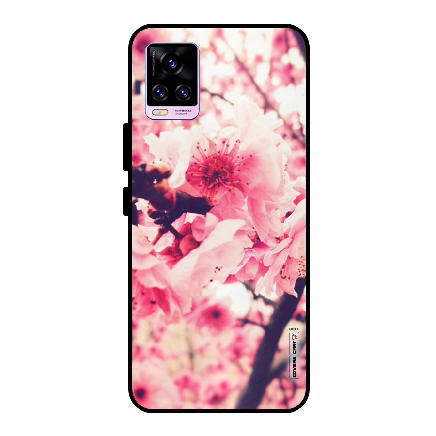 Pretty Pink Flowers Metal Back Case for Vivo V20 Pro