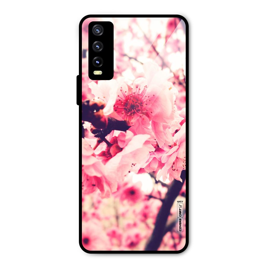 Pretty Pink Flowers Metal Back Case for Vivo Y20