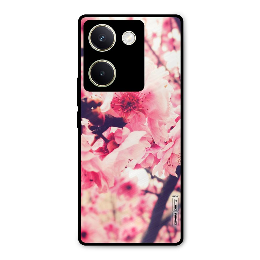 Pretty Pink Flowers Metal Back Case for Vivo Y200 Pro
