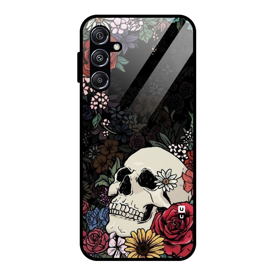 Pretty Skull Glass Back Case for Galaxy M34 5G