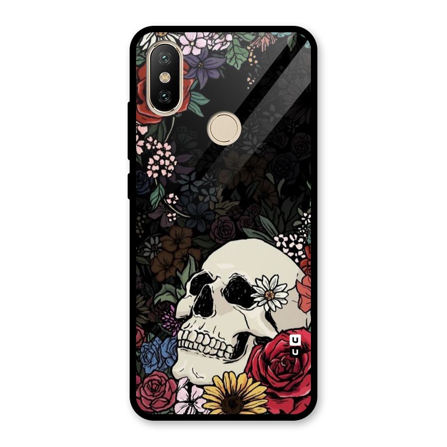 Pretty Skull Glass Back Case for Redmi A2