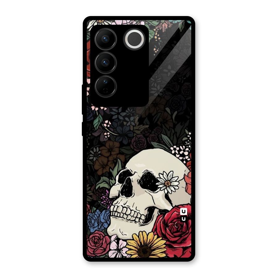 Pretty Skull Glass Back Case for Vivo V27