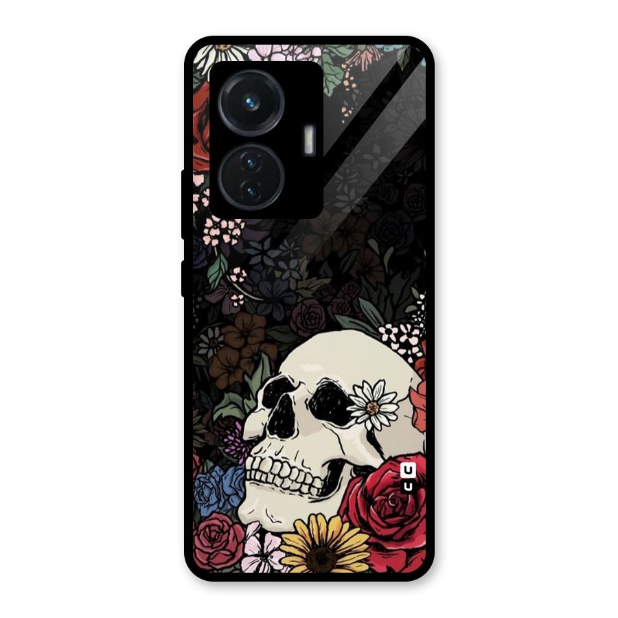 Pretty Skull Glass Back Case for iQOO Z6 44W