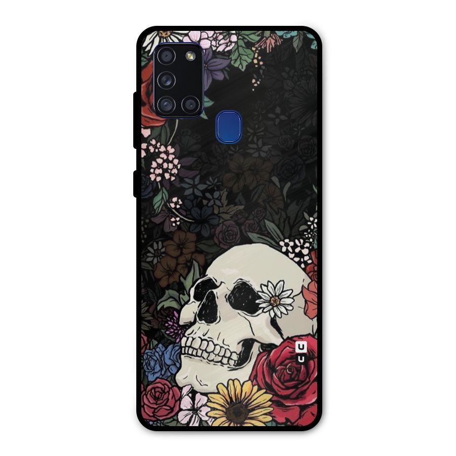 Pretty Skull Metal Back Case for Galaxy A21s