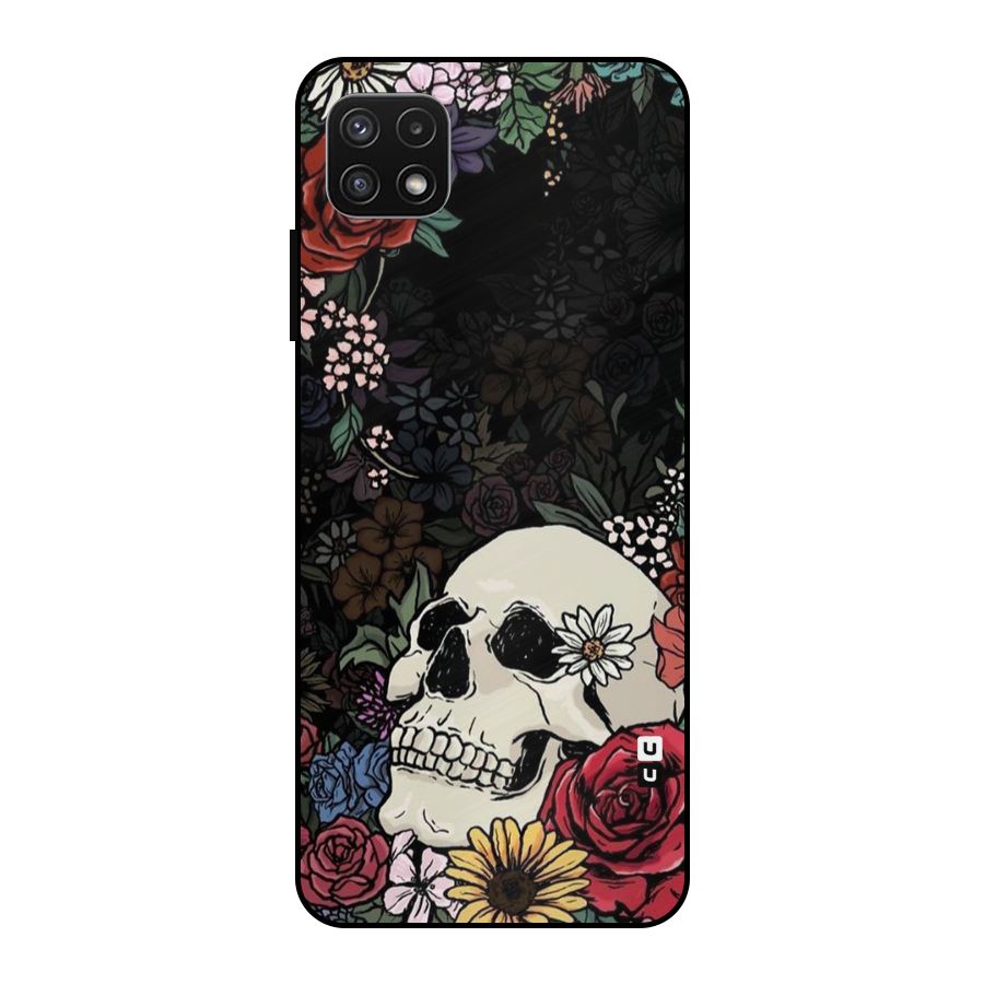 Pretty Skull Metal Back Case for Galaxy A22 5G