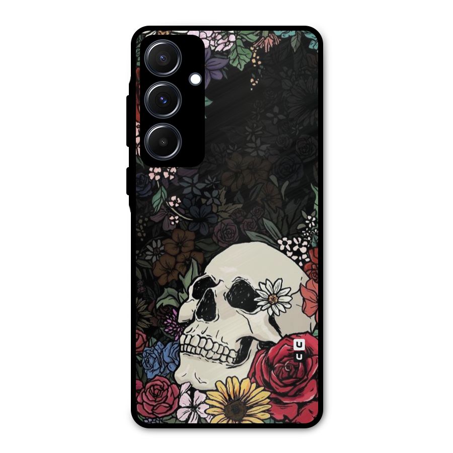 Pretty Skull Metal Back Case for Galaxy A55