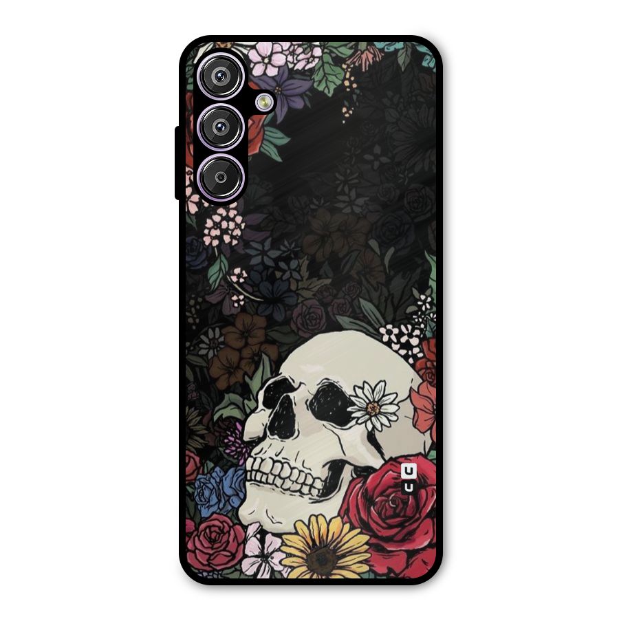 Pretty Skull Metal Back Case for Galaxy M15