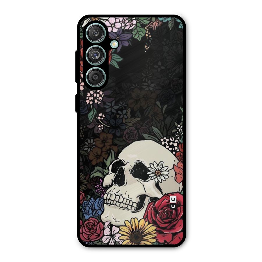 Pretty Skull Metal Back Case for Galaxy M55 5G