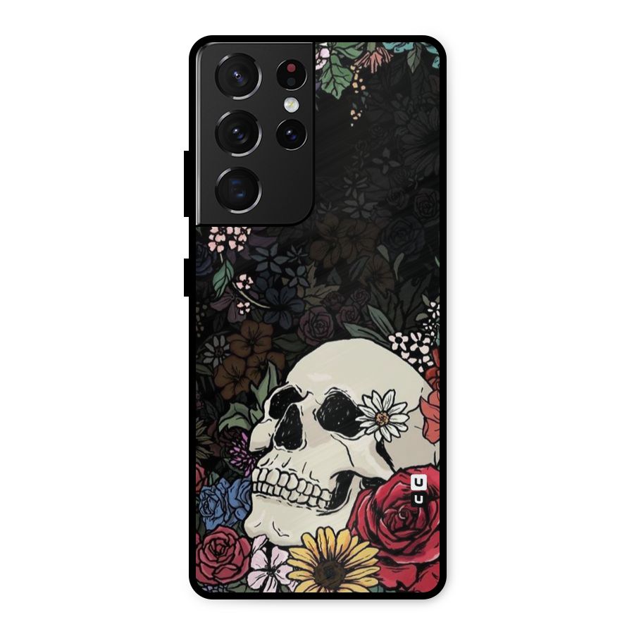 Pretty Skull Metal Back Case for Galaxy S21 Ultra 5G
