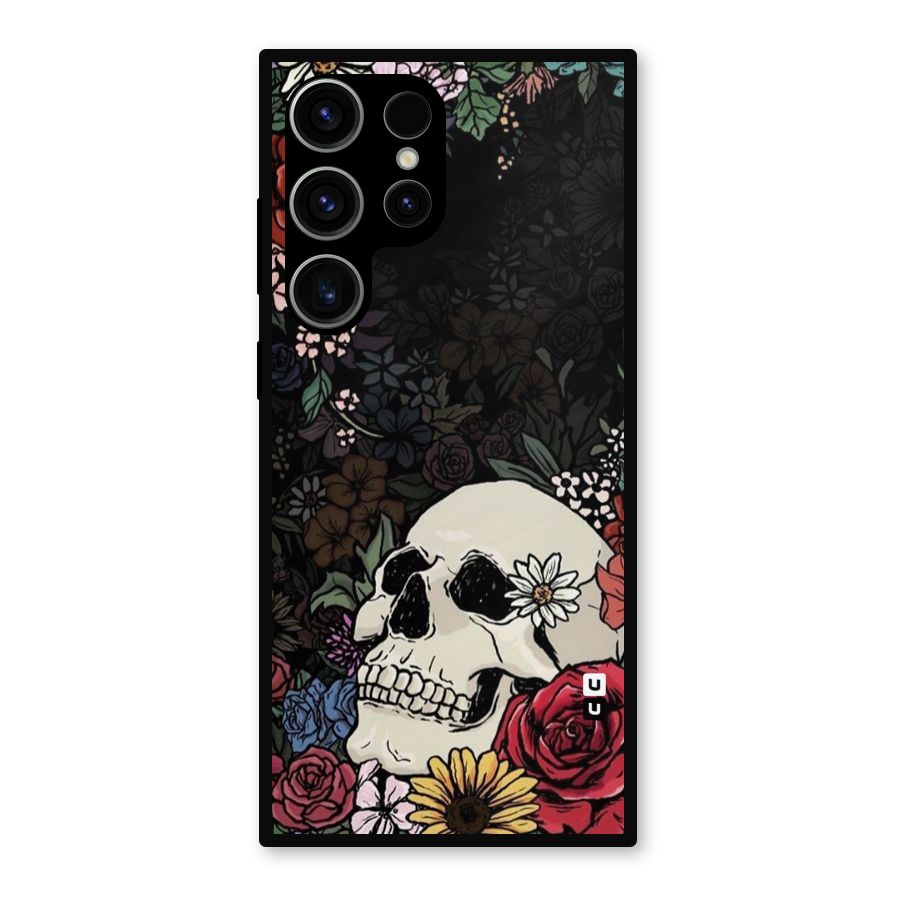 Pretty Skull Metal Back Case for Galaxy S23 Ultra