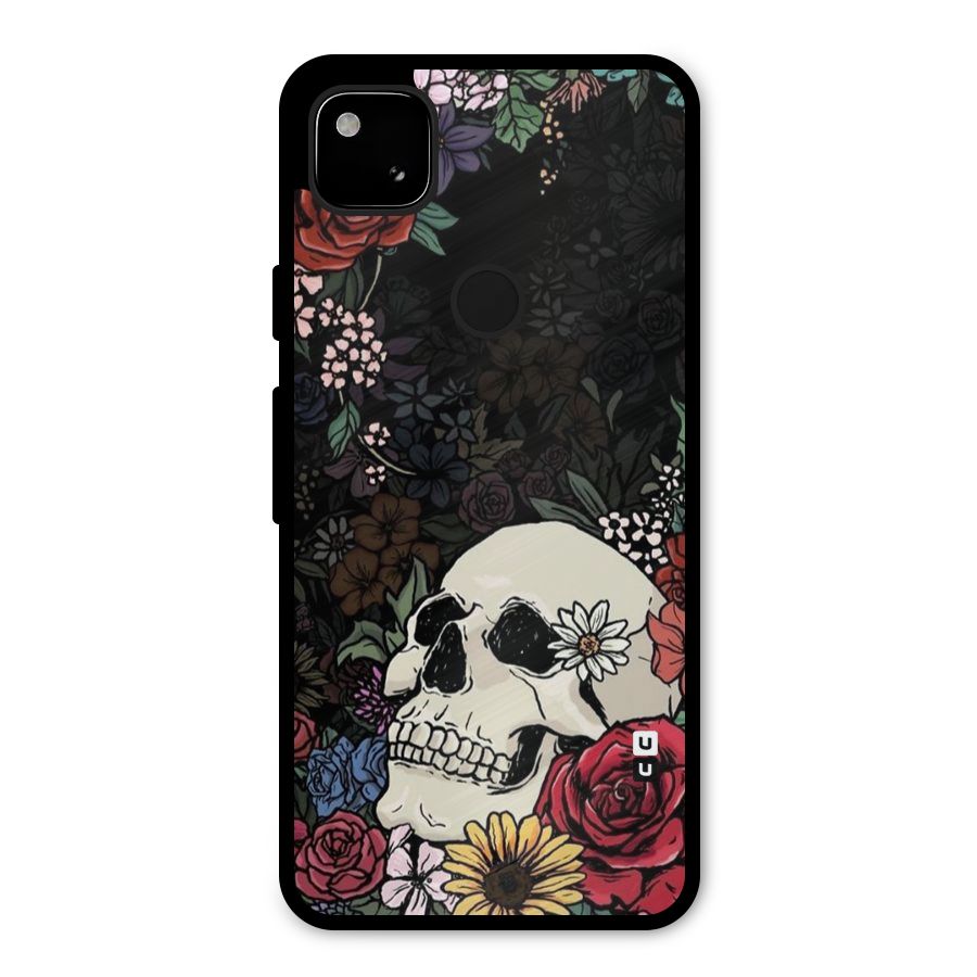 Pretty Skull Metal Back Case for Google Pixel 4a
