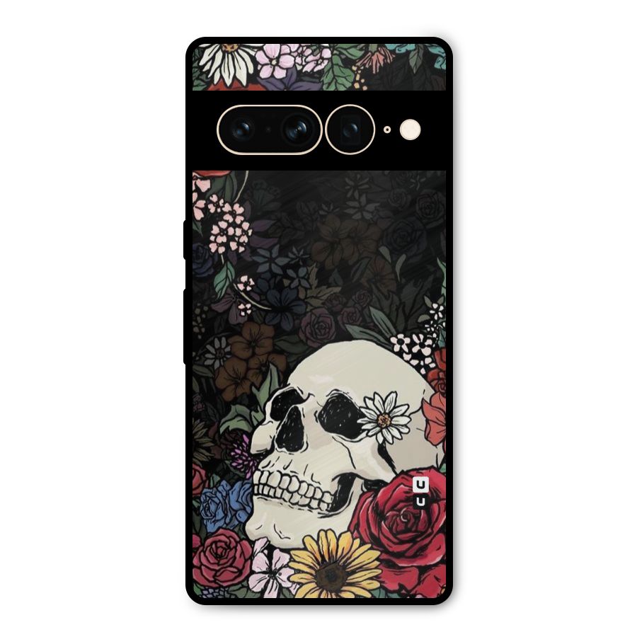 Pretty Skull Metal Back Case for Google Pixel 7 Pro