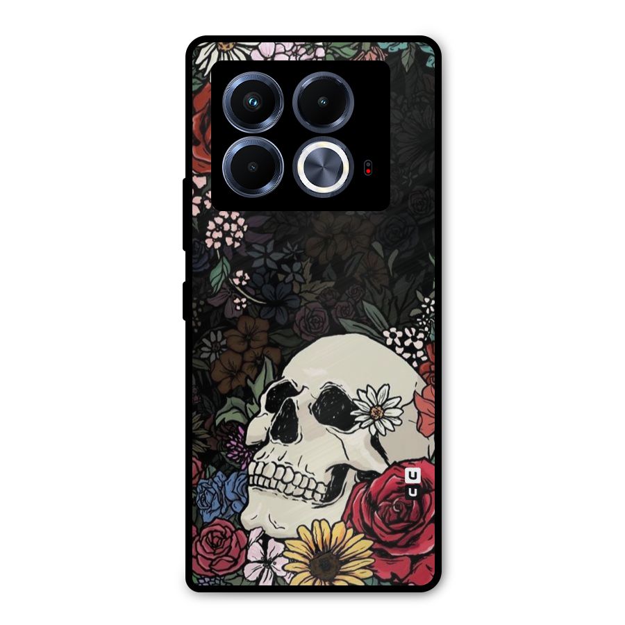 Pretty Skull Metal Back Case for Infinix Note 40 5G