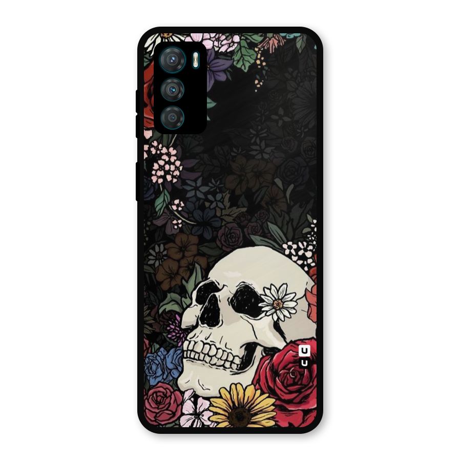 Pretty Skull Metal Back Case for Moto G42