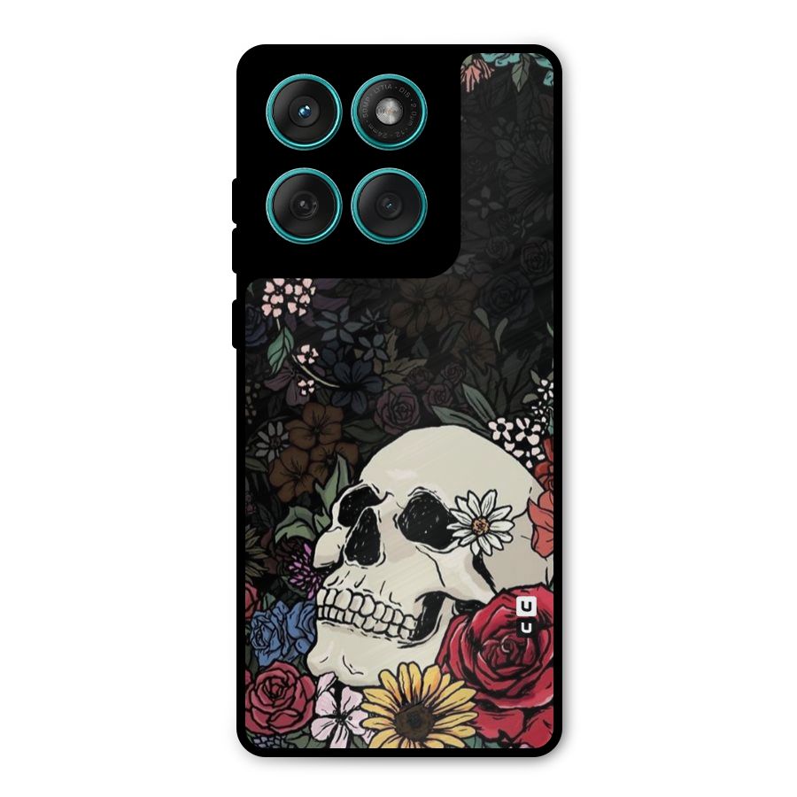 Pretty Skull Metal Back Case for Motorola Edge 60 Fusion