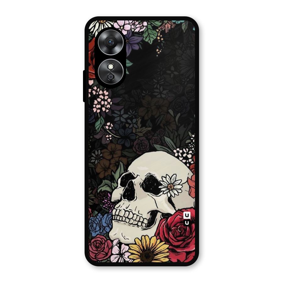 Pretty Skull Metal Back Case for Oppo A17