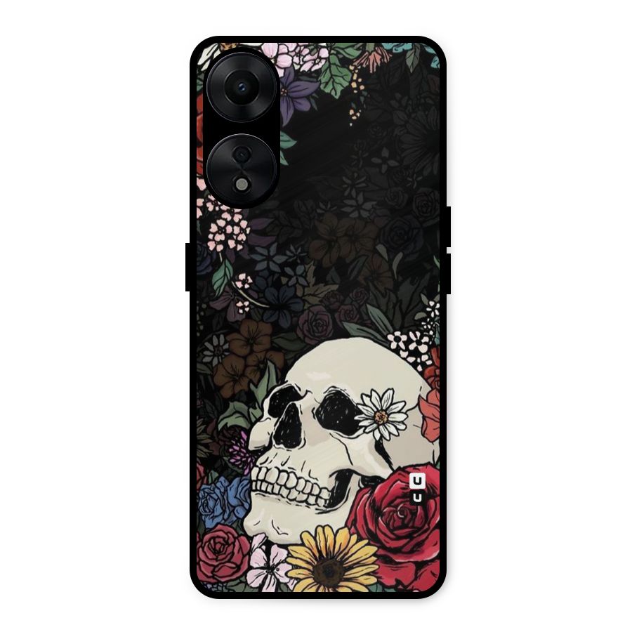 Pretty Skull Metal Back Case for Oppo A78 5G