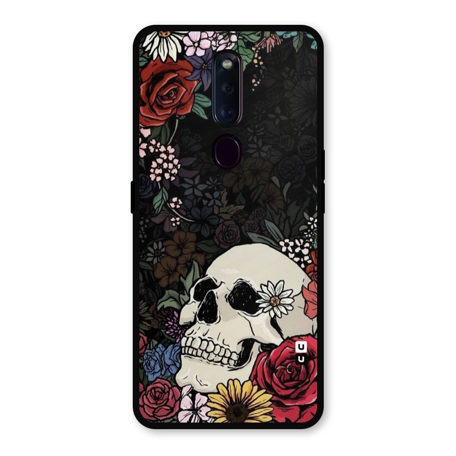 Pretty Skull Metal Back Case for Oppo F11 Pro