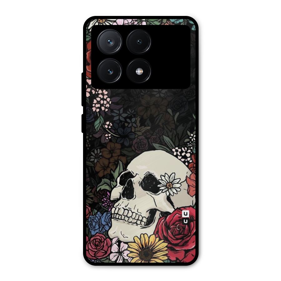 Pretty Skull Metal Back Case for Poco X6 Pro