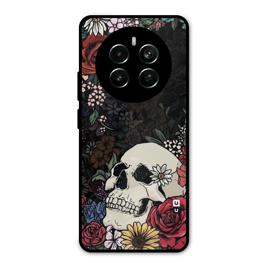 Pretty Skull Metal Back Case for Realme 12 Pro Plus