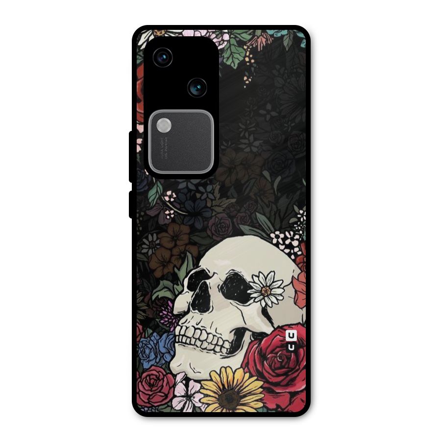 Pretty Skull Metal Back Case for Vivo V30
