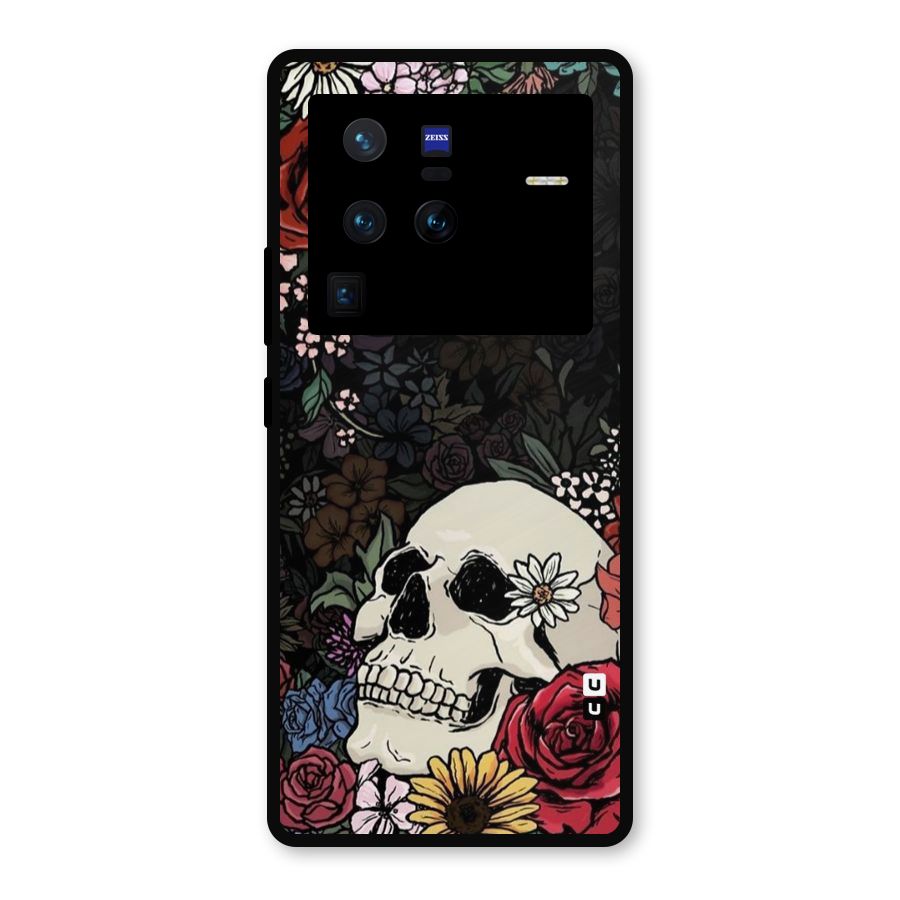 Pretty Skull Metal Back Case for Vivo X80 Pro