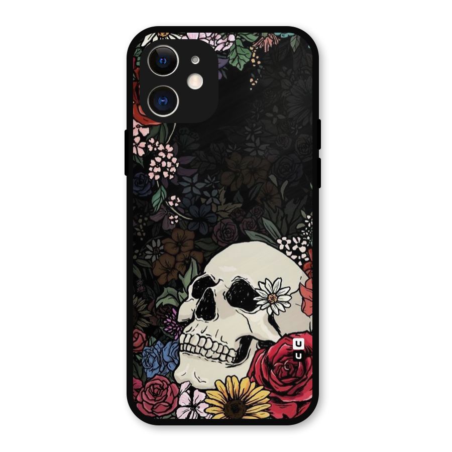 Pretty Skull Metal Back Case for iPhone 12