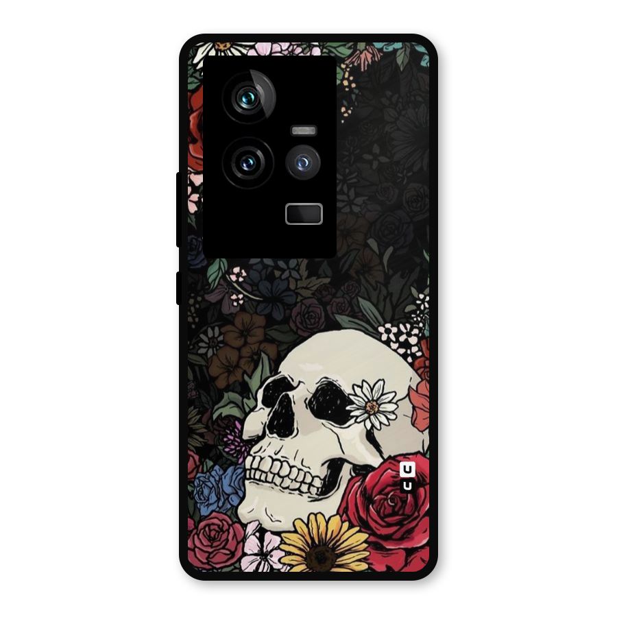 Pretty Skull Metal Back Case for iQOO 11 5G