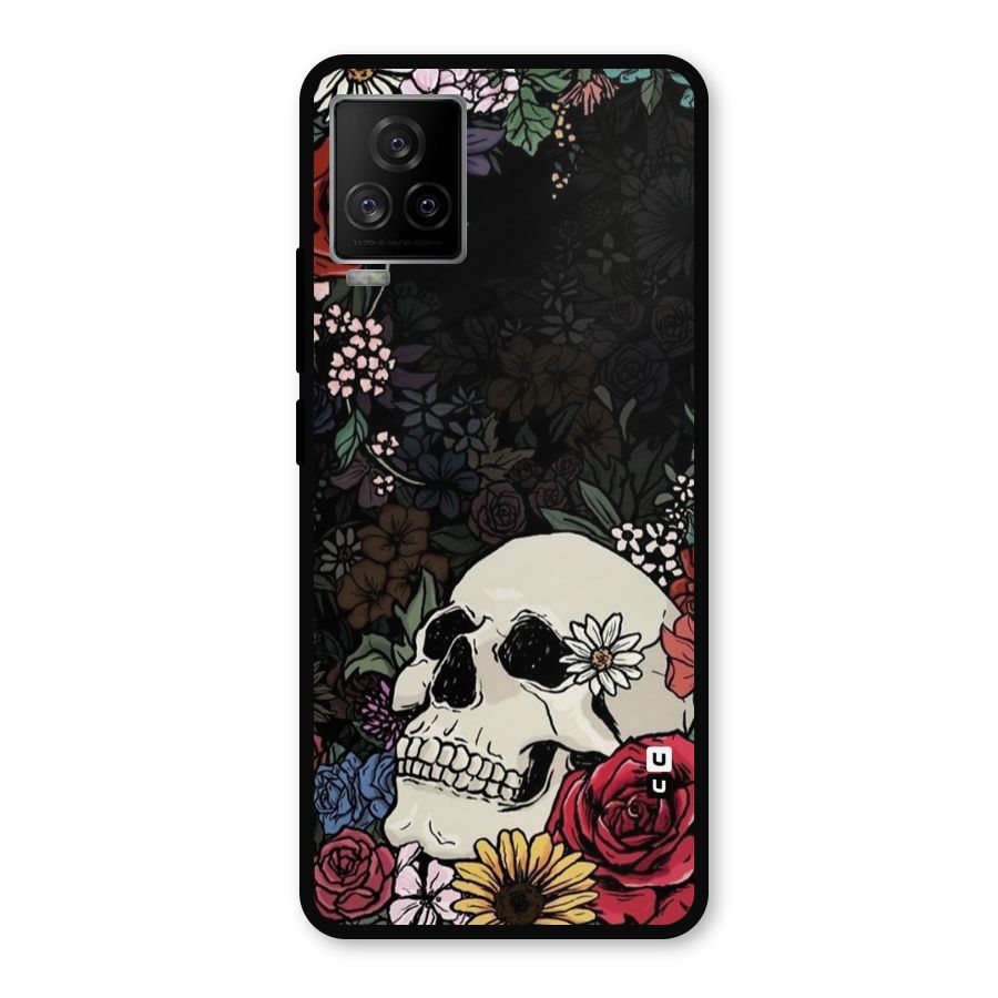 Pretty Skull Metal Back Case for iQOO 7 Legend 5G
