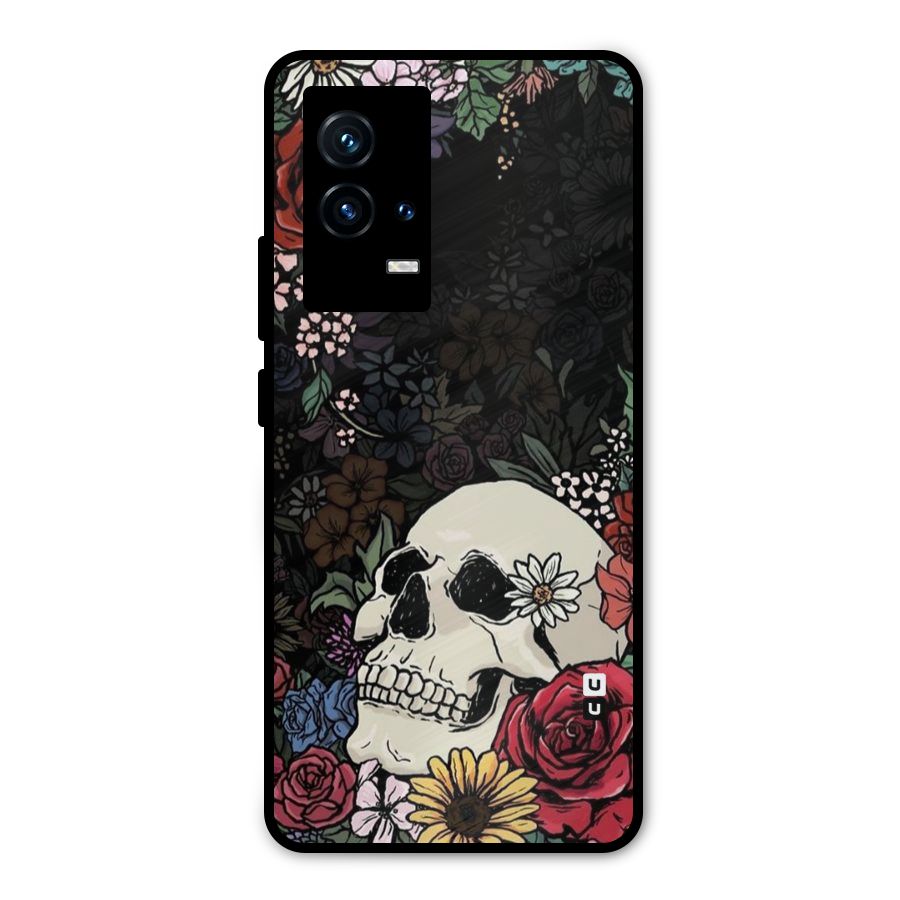 Pretty Skull Metal Back Case for iQOO 9 5G