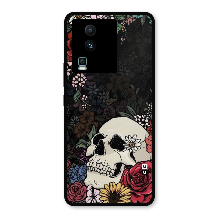 Pretty Skull Metal Back Case for iQOO Neo 7 Pro