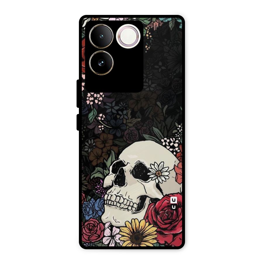 Pretty Skull Metal Back Case for iQOO Z7 Pro