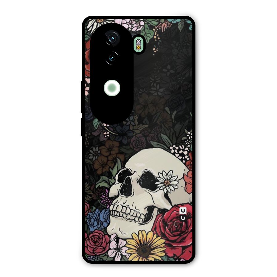 Pretty Skull Metal Back Case for iQOO Z9s