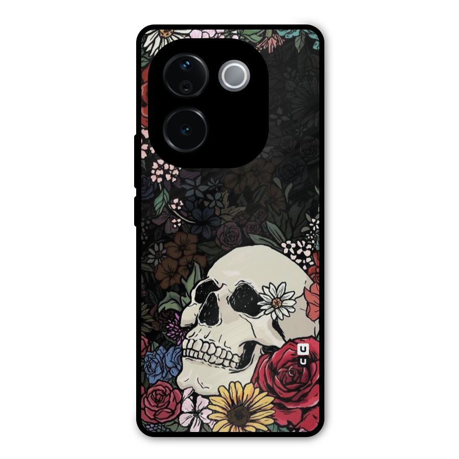 Pretty Skull Metal Back Case for iQOO Z9s Pro