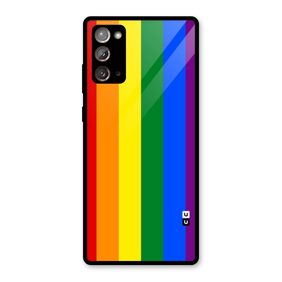 Pride Rainbow Stripes Glass Back Case for Galaxy Note 20