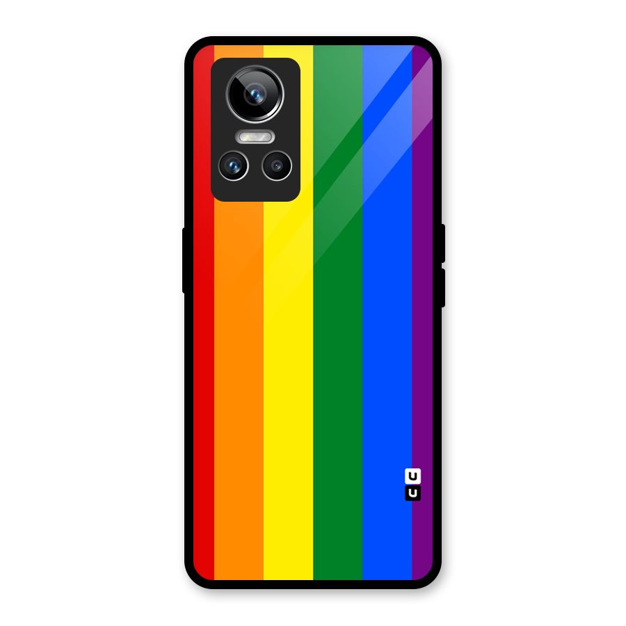 Pride Rainbow Stripes Glass Back Case for Realme GT Neo 3