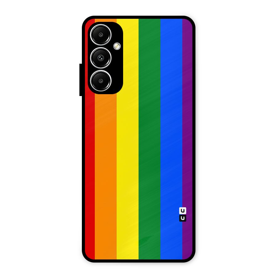 Pride Rainbow Stripes Metal Back Case for Galaxy A05s