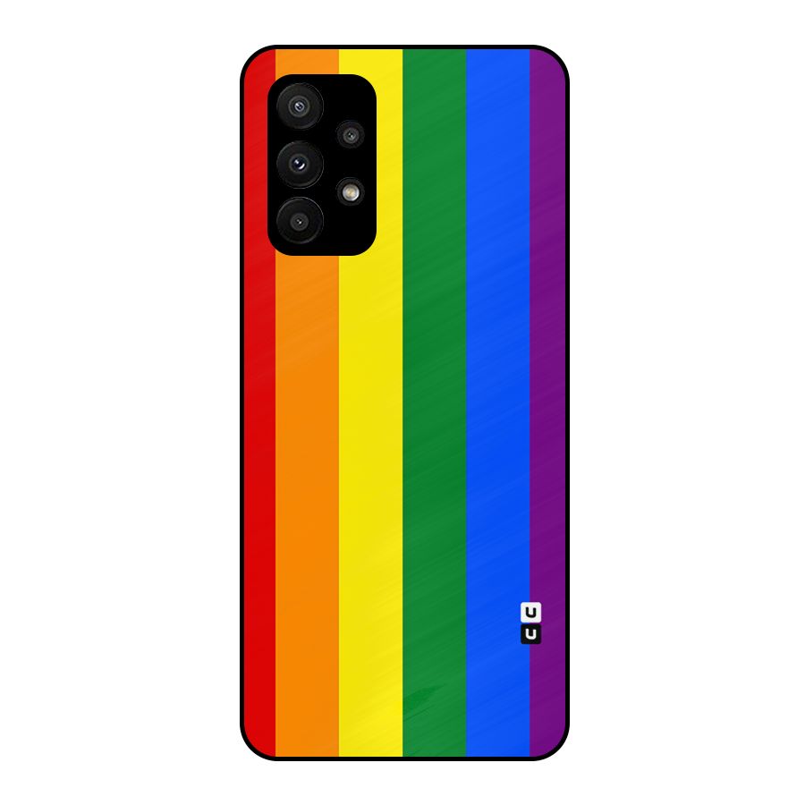 Pride Rainbow Stripes Metal Back Case for Galaxy A23