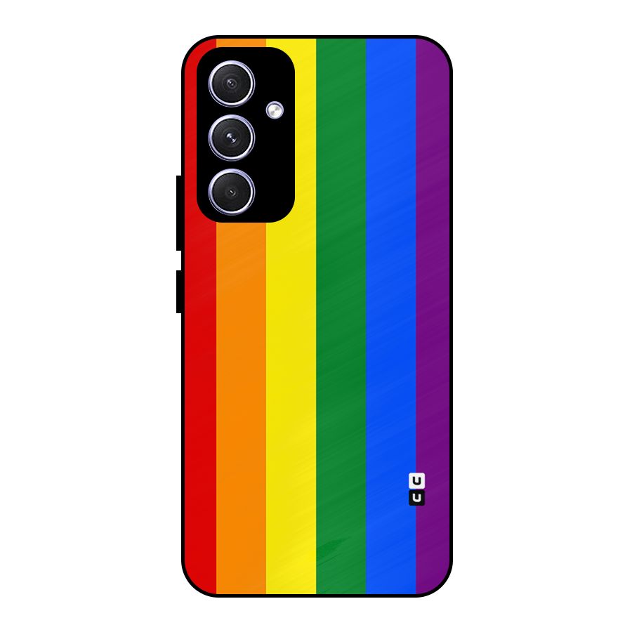 Pride Rainbow Stripes Metal Back Case for Galaxy A54