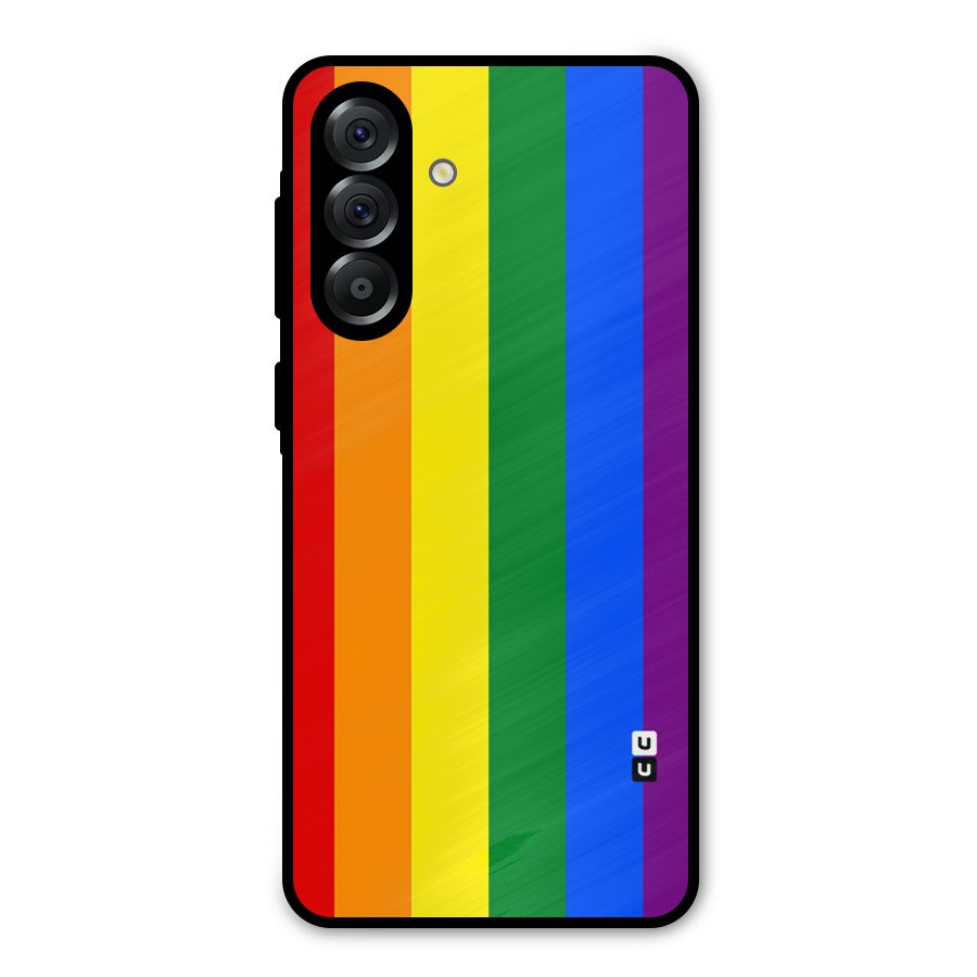 Pride Rainbow Stripes Metal Back Case for Galaxy A56
