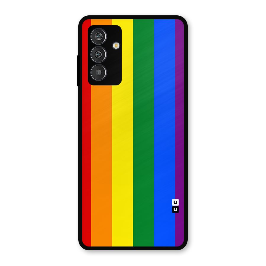 Pride Rainbow Stripes Metal Back Case for Galaxy F13