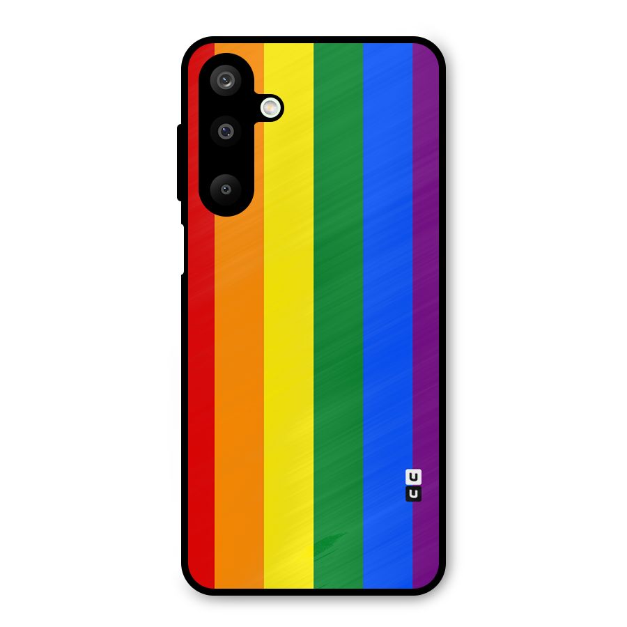 Pride Rainbow Stripes Metal Back Case for Galaxy M16
