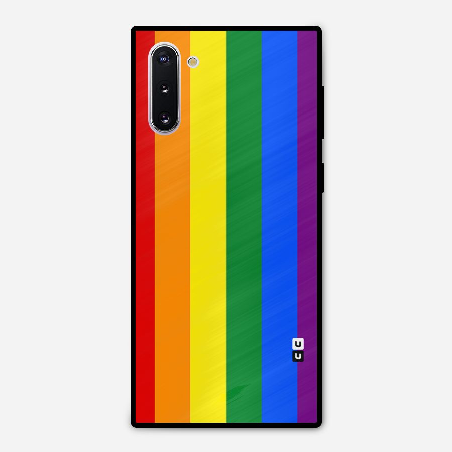 Pride Rainbow Stripes Metal Back Case for Galaxy Note 10